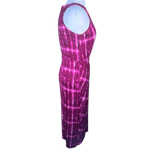 INC “Ibiza” Dye Pink Tie-Dye Print Sleeveless Stretchy Maxi Dress Small NWT - Picture 3 of 11